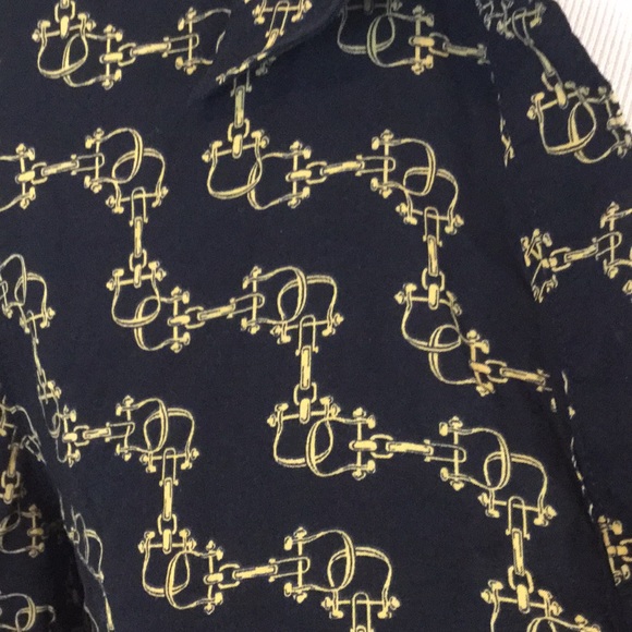 Foxcroft equestrian print button-down - so luxe! - Picture 2 of 7